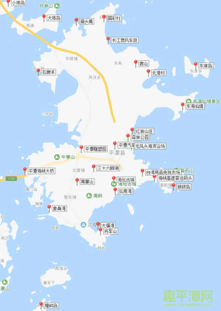 平潭岛景点地图
